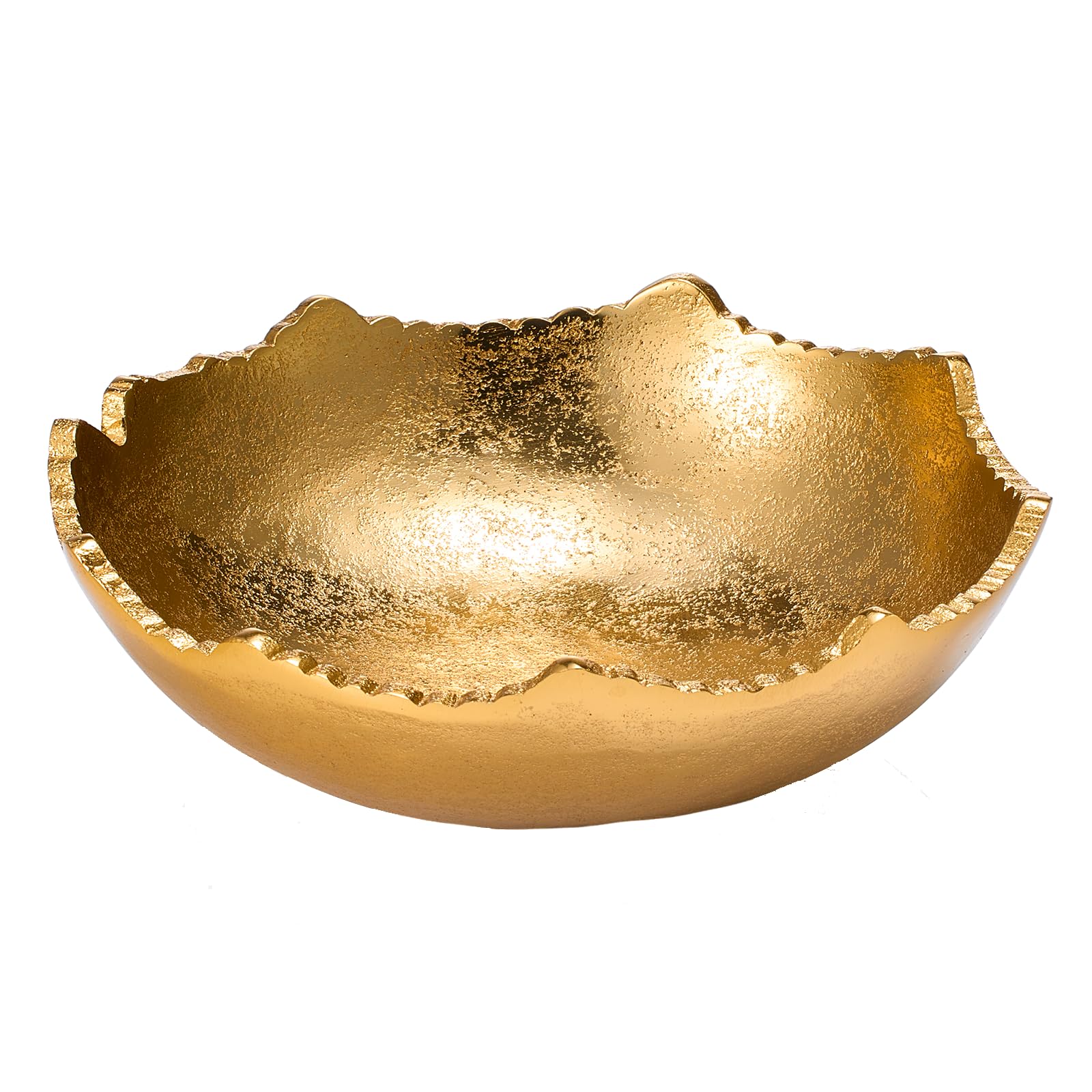 Decorative Hammered Asymmetrical Bowl - Gold