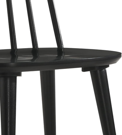 Walnut Hardwood Spindle Back Dining Chairs - 4 pc Set