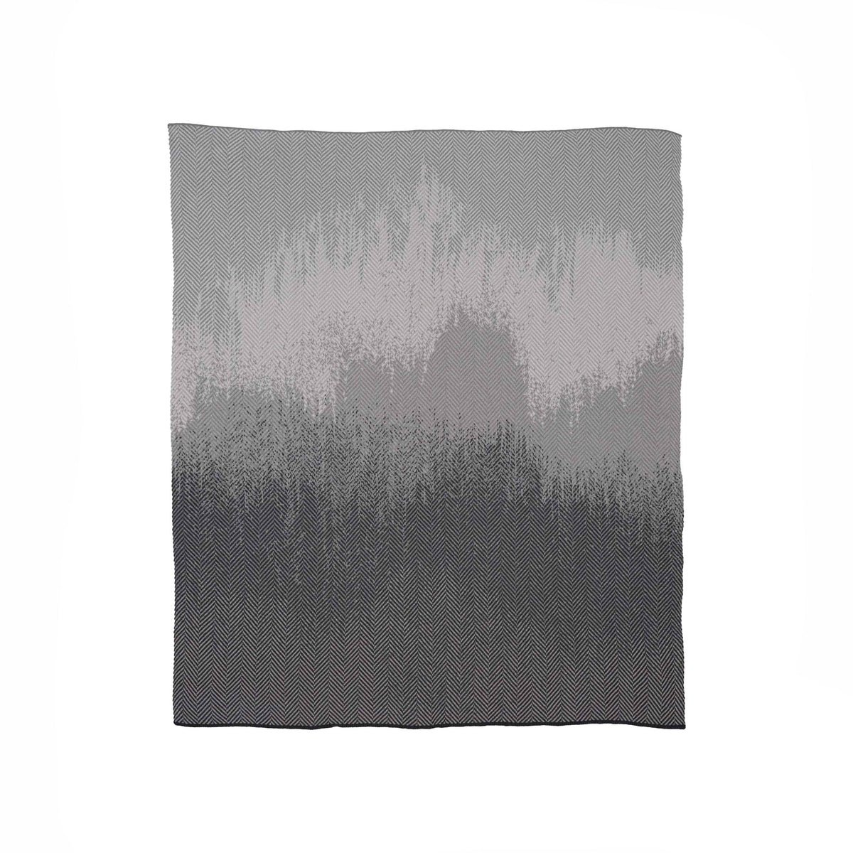 Herringbone Ombre - Cotton Sustainable Knit Geometric Chevron Throw Blanket