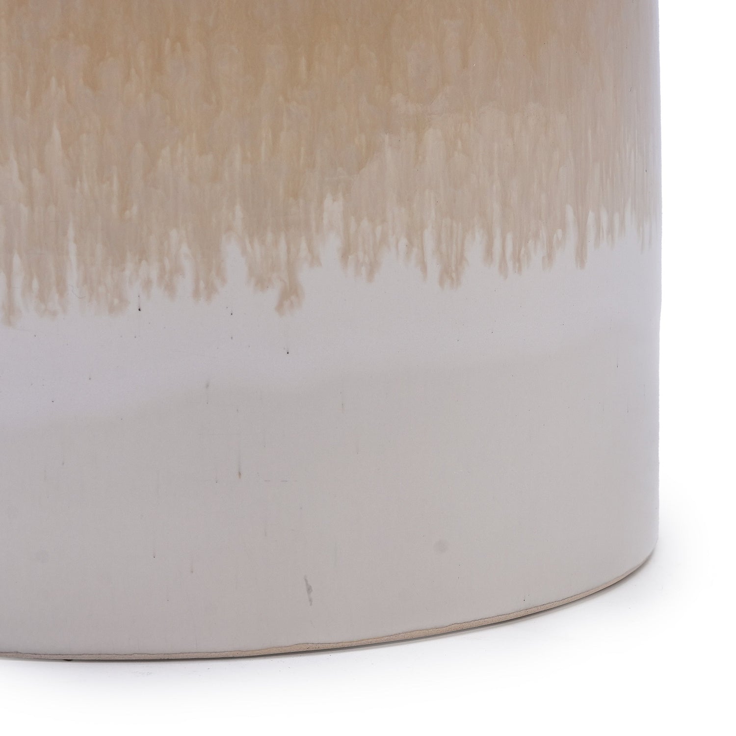 Set of 2 Gradient Ceramic Flowerpots - White/Brown