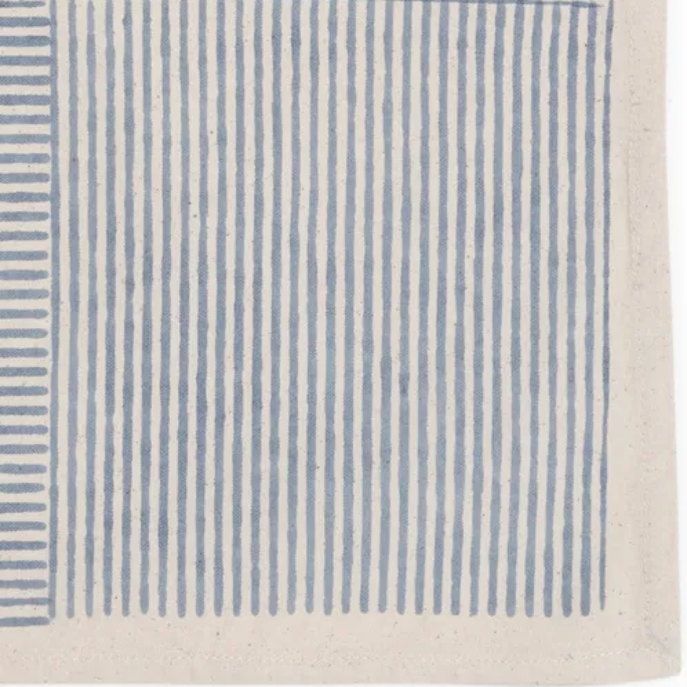 Hand Block Printed Kora Cotton Placemats - Set of 4