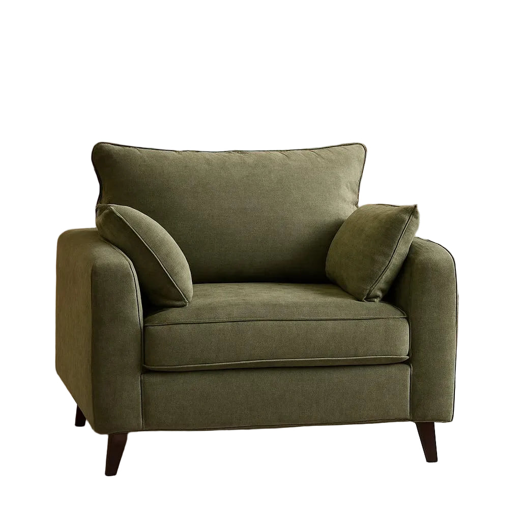 Oversized Accent Chair With Storage in Green Chenille
