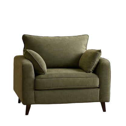 Oversized Accent Chair With Storage in Green Chenille