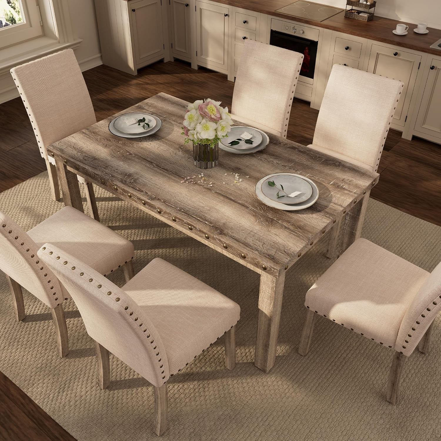 Rustic Dining Set For 6