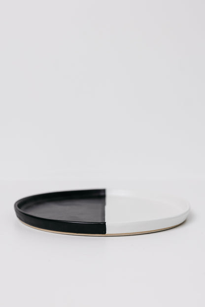 Dawson Appetizer Plate - Matte Black/White - Set of 6