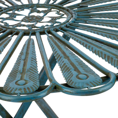 3 Piece Peacock Blue Bistro Set