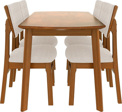 Solid Wood Dining Set For Small Spaces  - 5 Pc Set