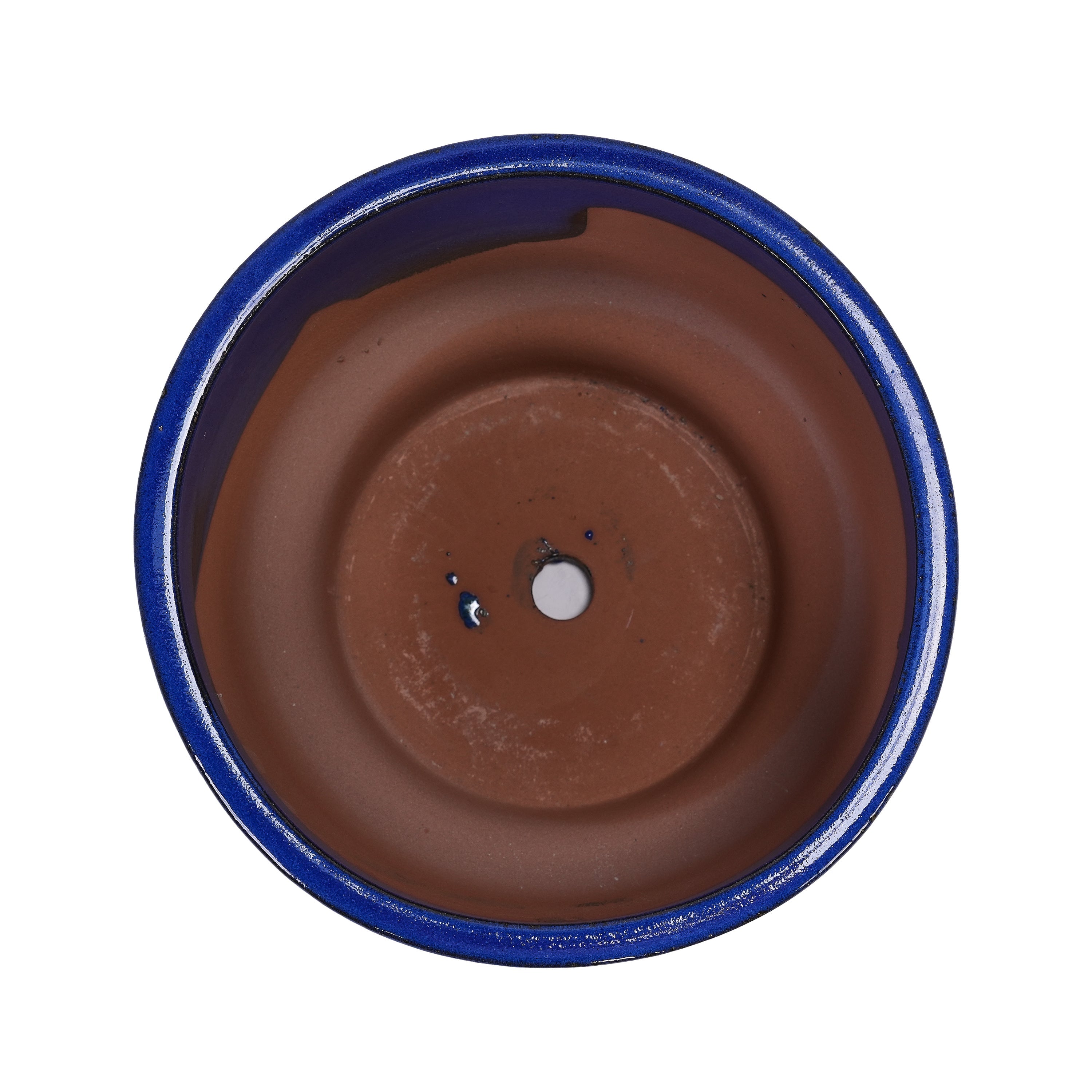 Set of 3 Ceramic Flower Pots - Blue