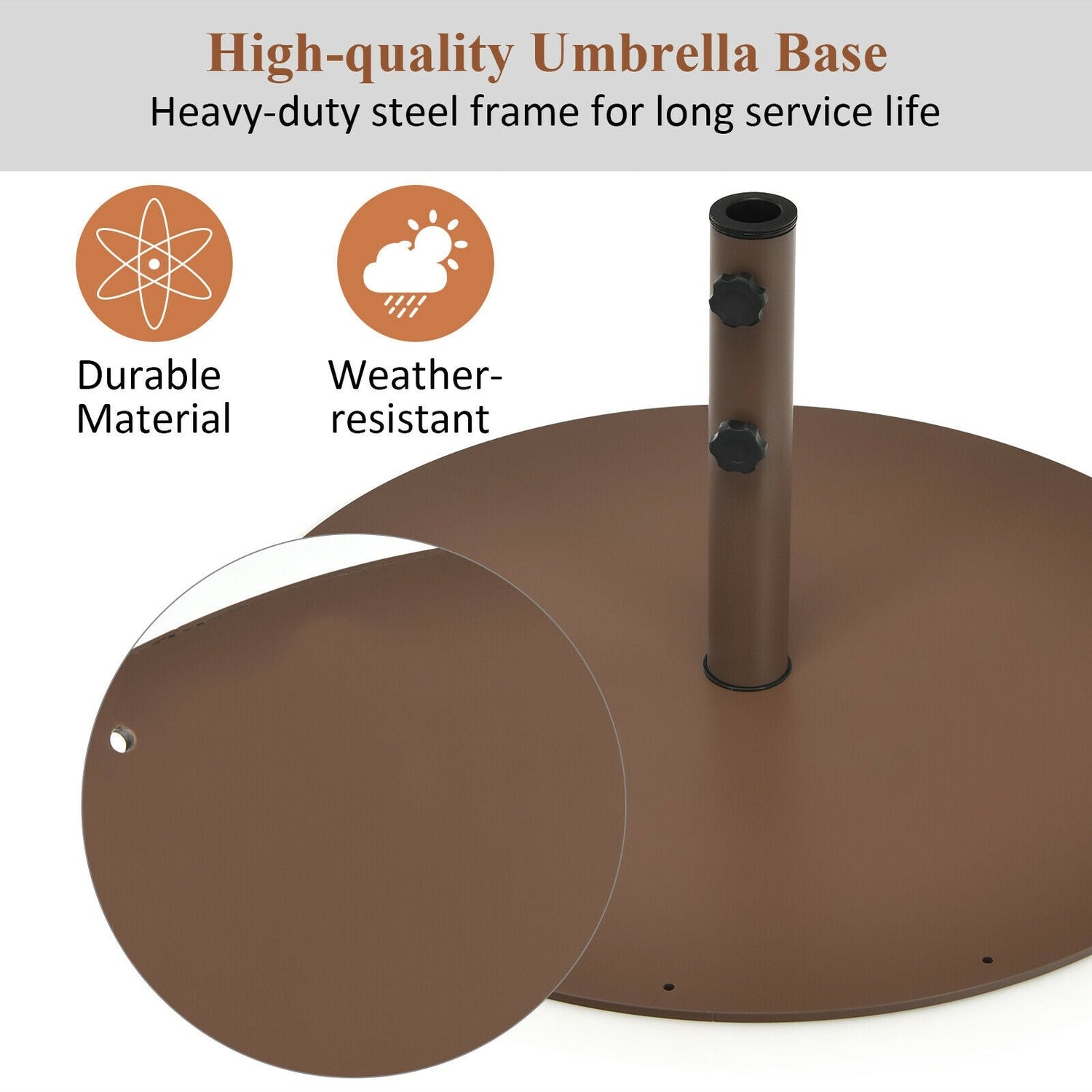 29.5 Inch Steel Outdoor Umbrella Stand
