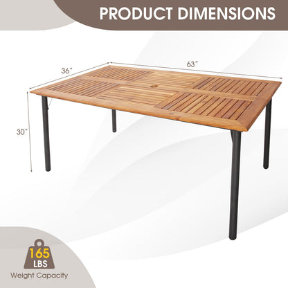 5/7-Piece Acacia Wood Outdoor Dining Set