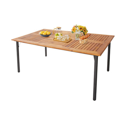 5/7-Piece Acacia Wood Outdoor Dining Set