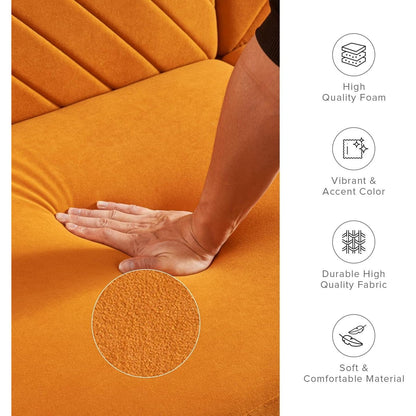 Chloe Futon Sofa Bed in Tangerine