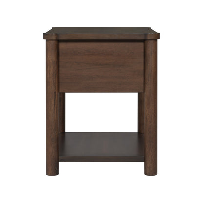Modern Queen Bed Frame Set with 2 Nightstands - Gray/Walnut