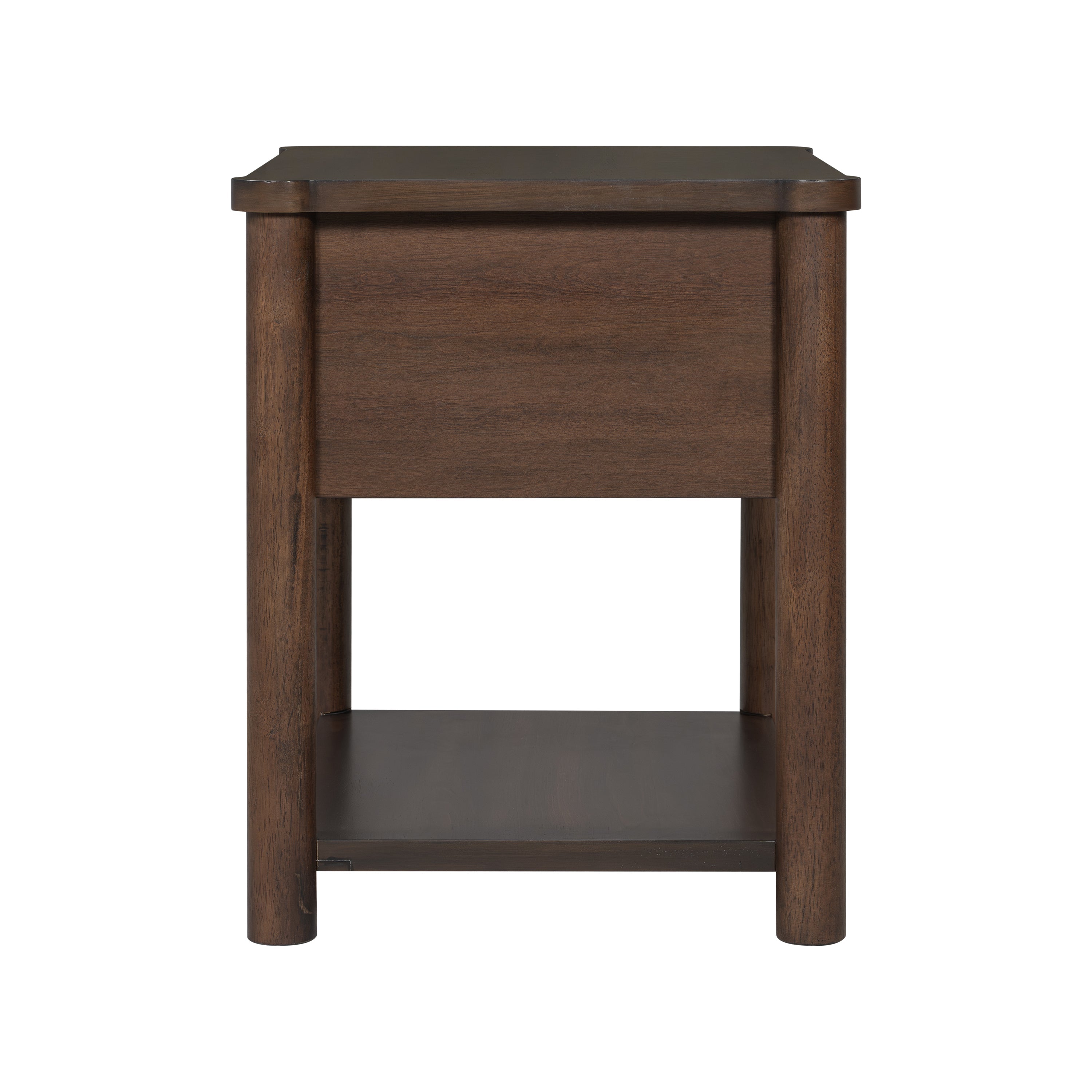 Modern King Bed Frame Set with 2 Nightstands - Gray/Walnut
