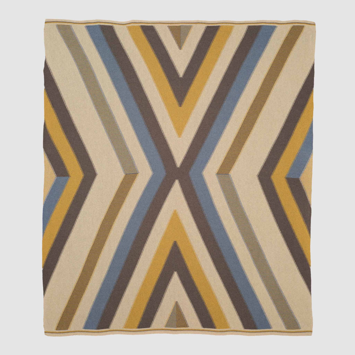 Crosswinds - Cotton Sustainable Knit Geometric Throw Blanket