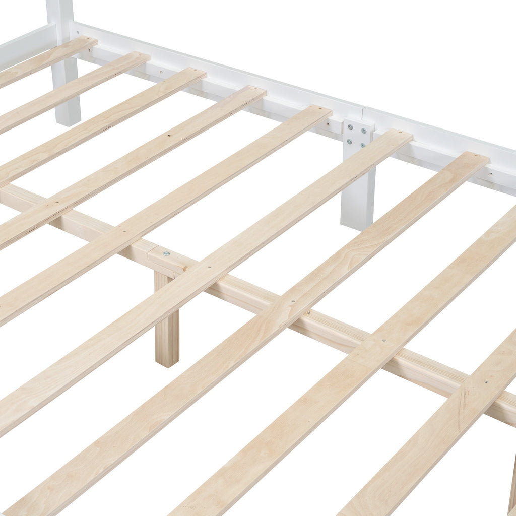 Full Size Farmhouse Bed Frame in White
