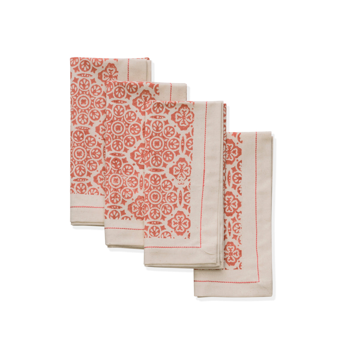 Hand Block Printed Cotton Napkins - Set of 4