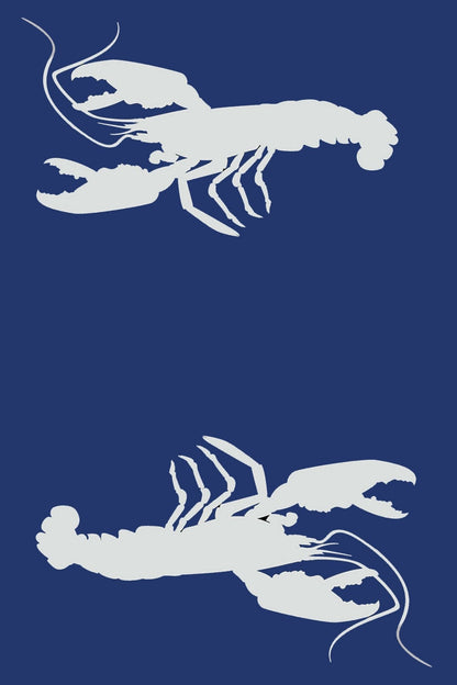 Double Lobster Blue &amp; White