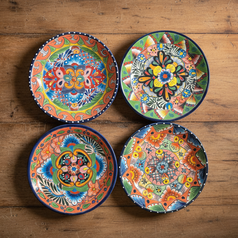 8" Talavera Ceramic Dinner Plate | Authentic Mexican Dinnerware