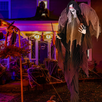 8.2 ft Animatronic Witch with Lighted Eyes