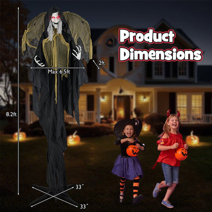 8.2 ft Animatronic Witch with Lighted Eyes
