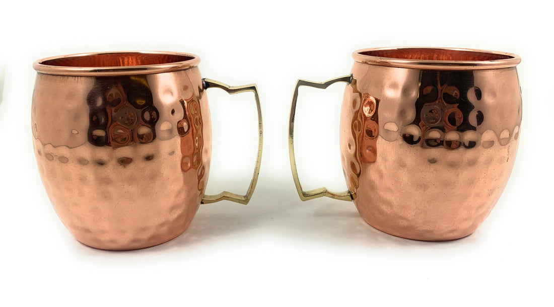 Handcrafted Copper Moscow Mule Mugs - Set of 4