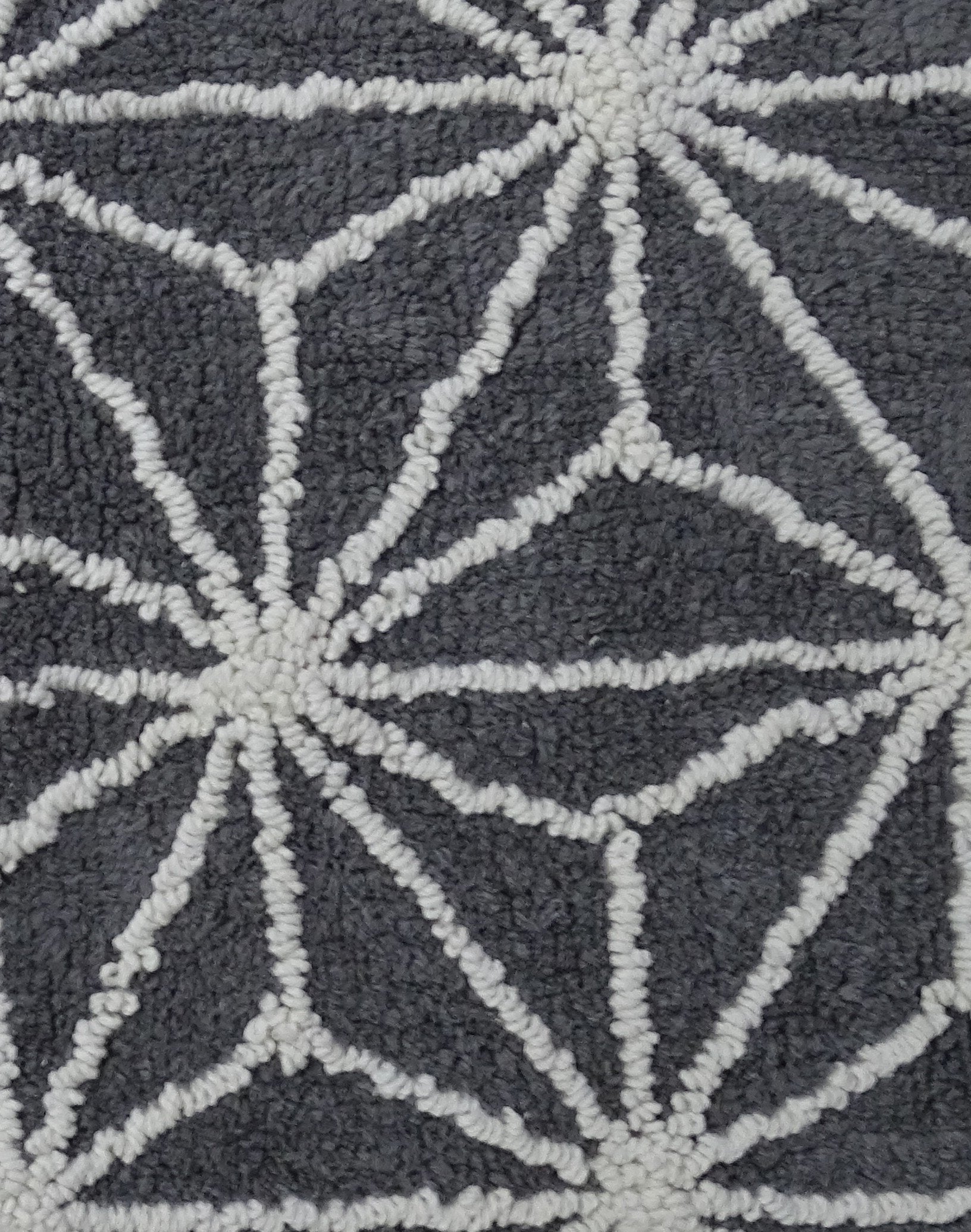 Geometric Star Bath Rug - Dark Grey