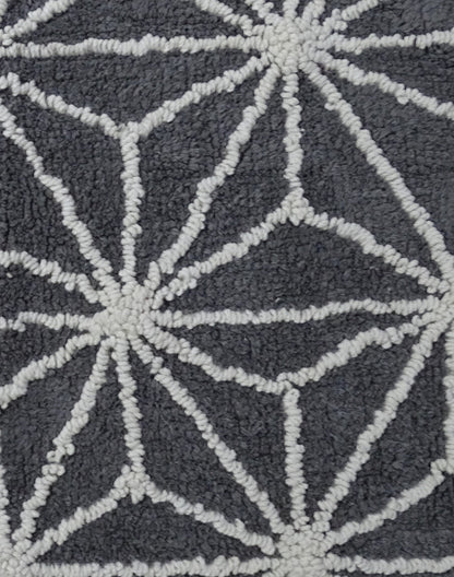 Geometric Star Bath Rug - Dark Grey
