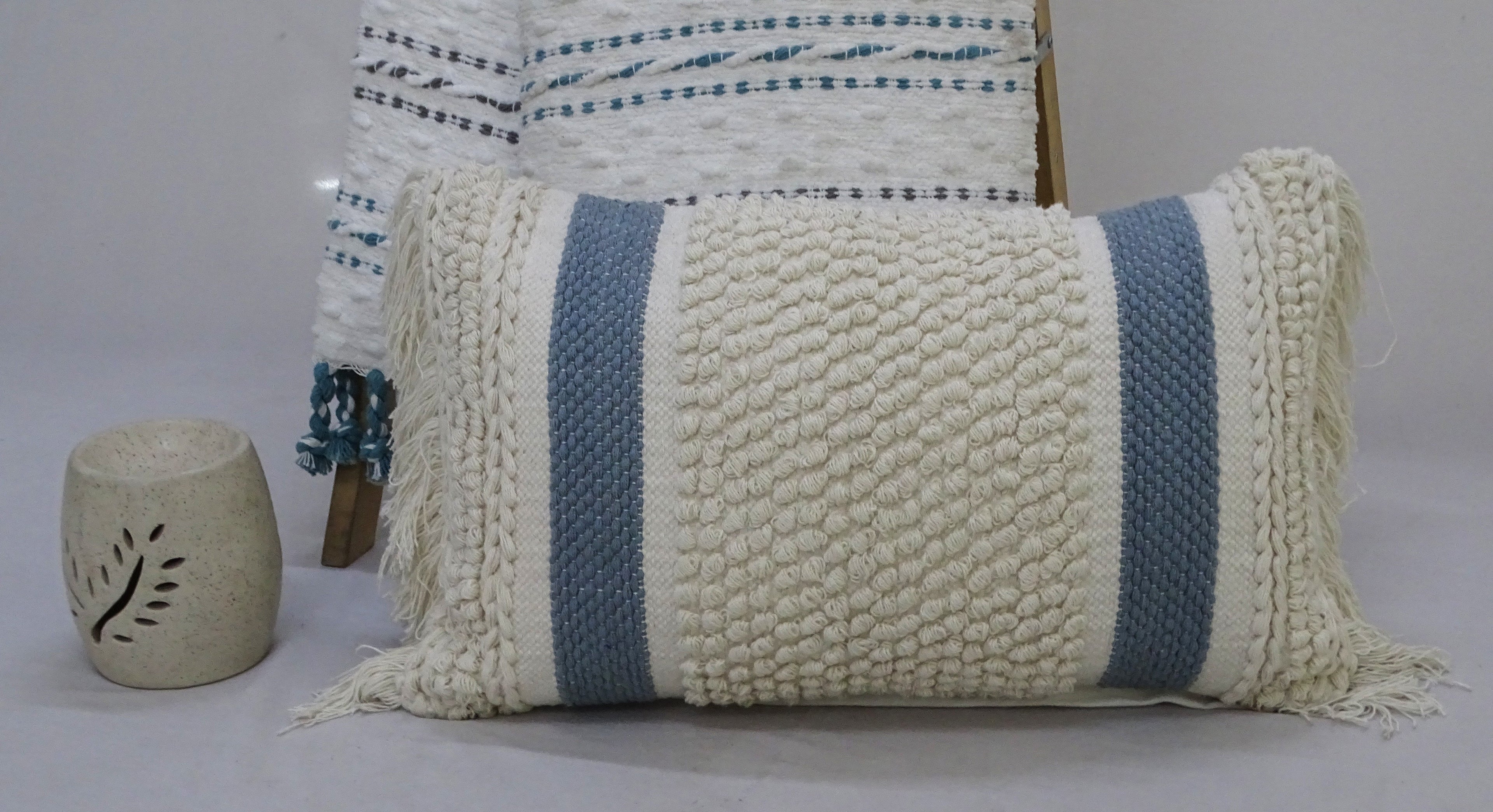 Ione Striped Pillow -  14 x 24