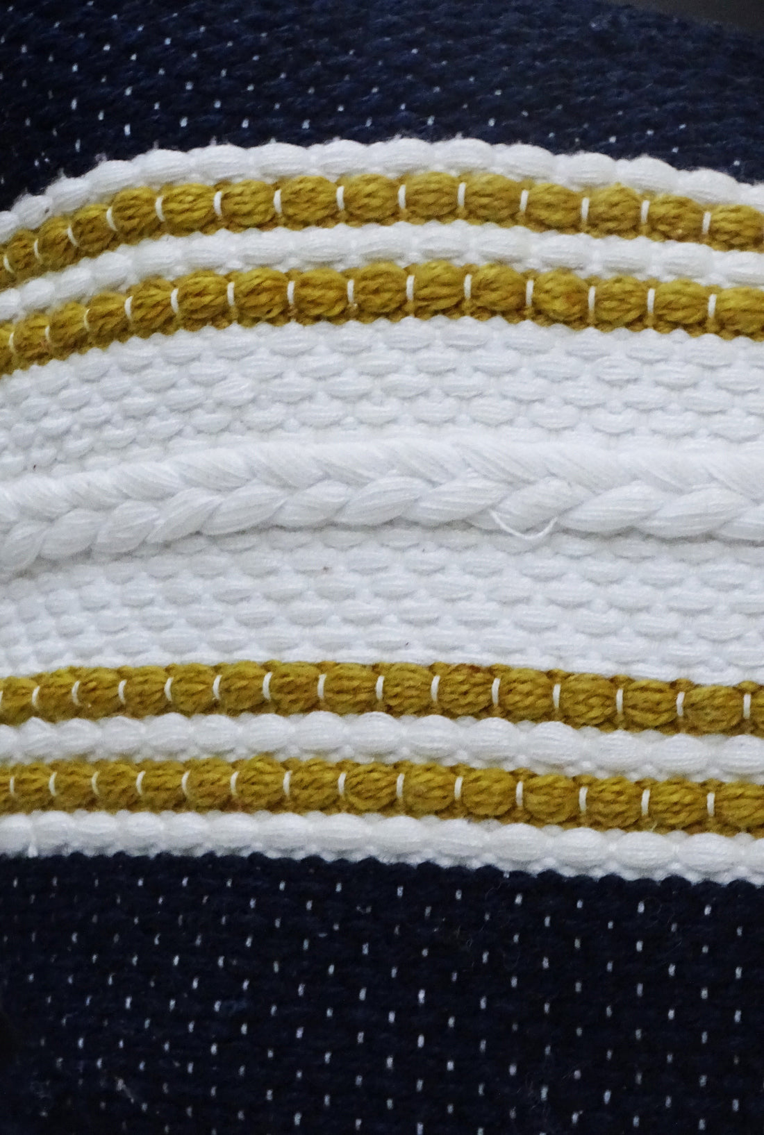Honey and Navy Indoor/Outdoor Pillow - 18 x 18