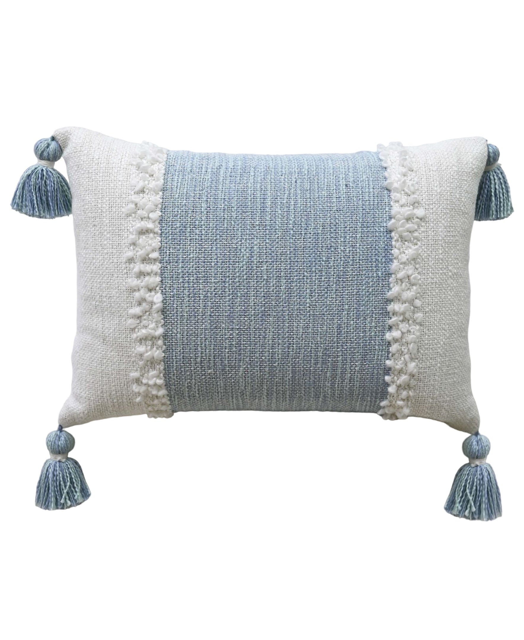 Cove Handloom-Woven Tassel Pillow - 14 x 20
