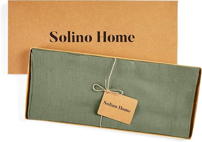 100% Pure Linen 14 x 72 Inch - Artichoke Green