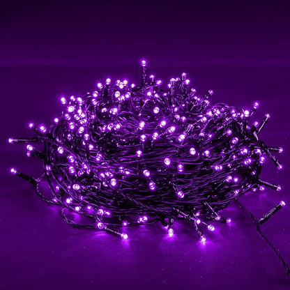 Halloween 300 LED Connectable String Lights with 8 Lighting Modes - Indoor/Outdoor, Purple