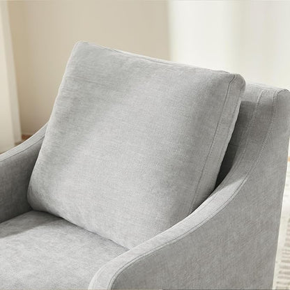 Linen Upholstered Dining Chair - Light Gray