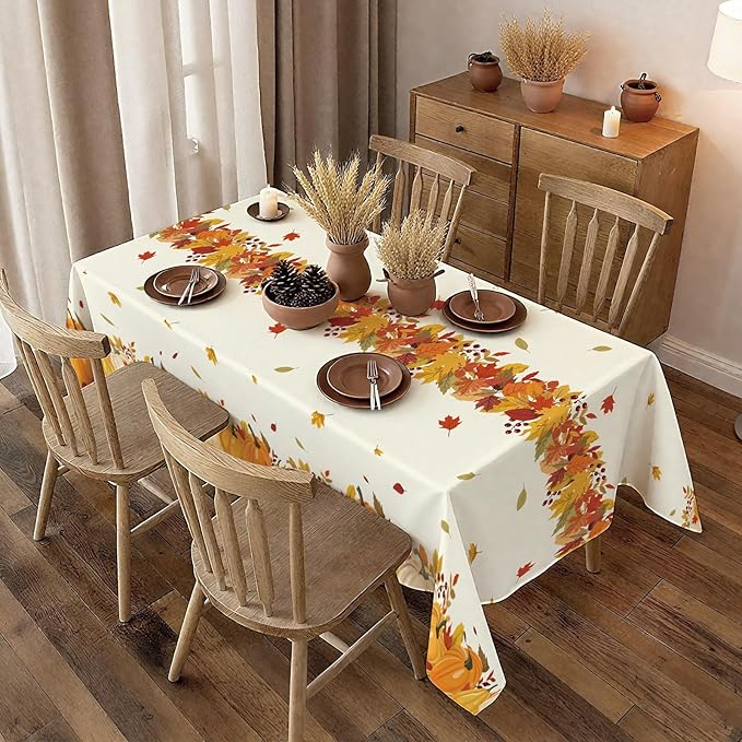 4-Pack Plastic Tablecloths - Fall Pumpkins