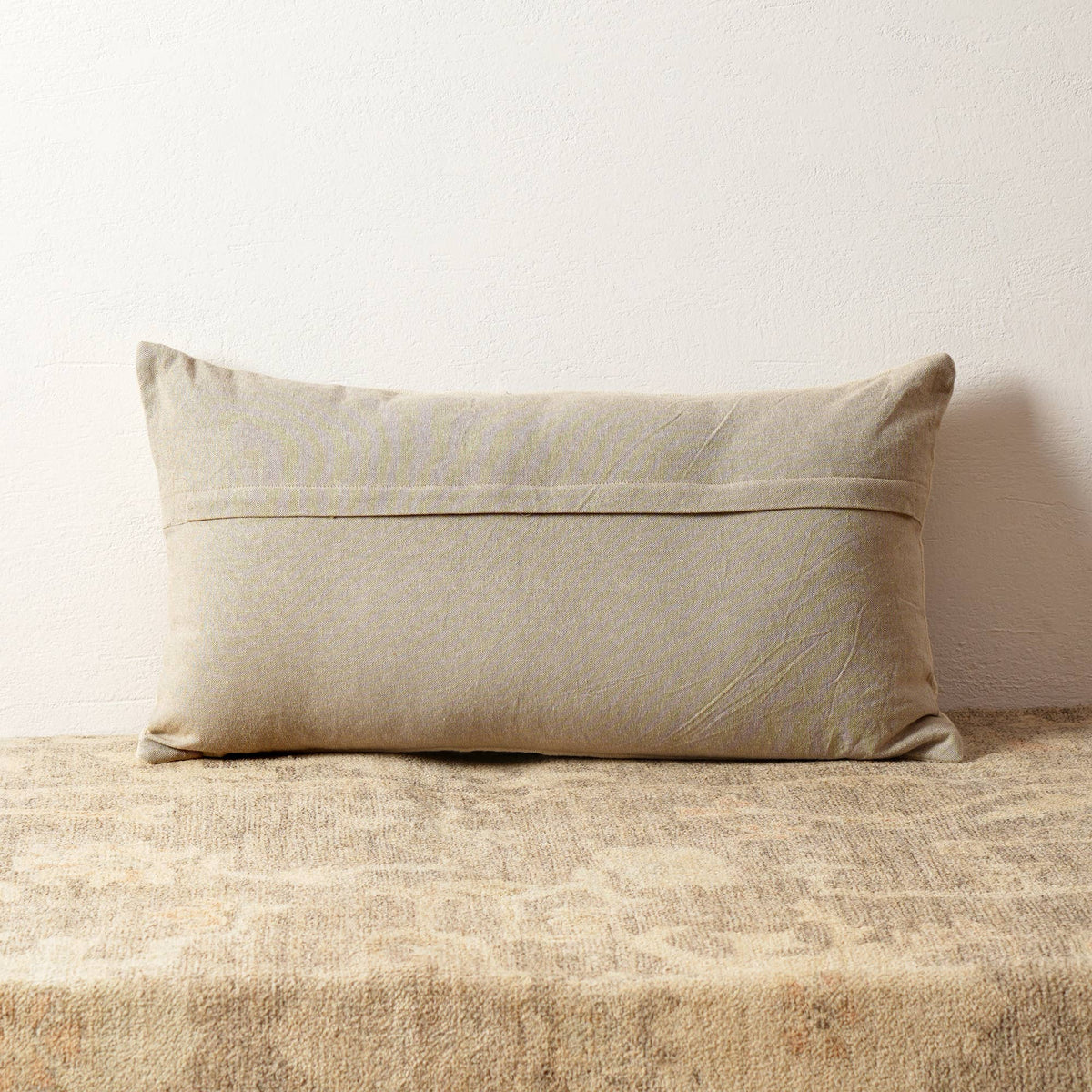 Suzani Embroidered Multicolor Lumbar Throw Pillow - 26" X 14"