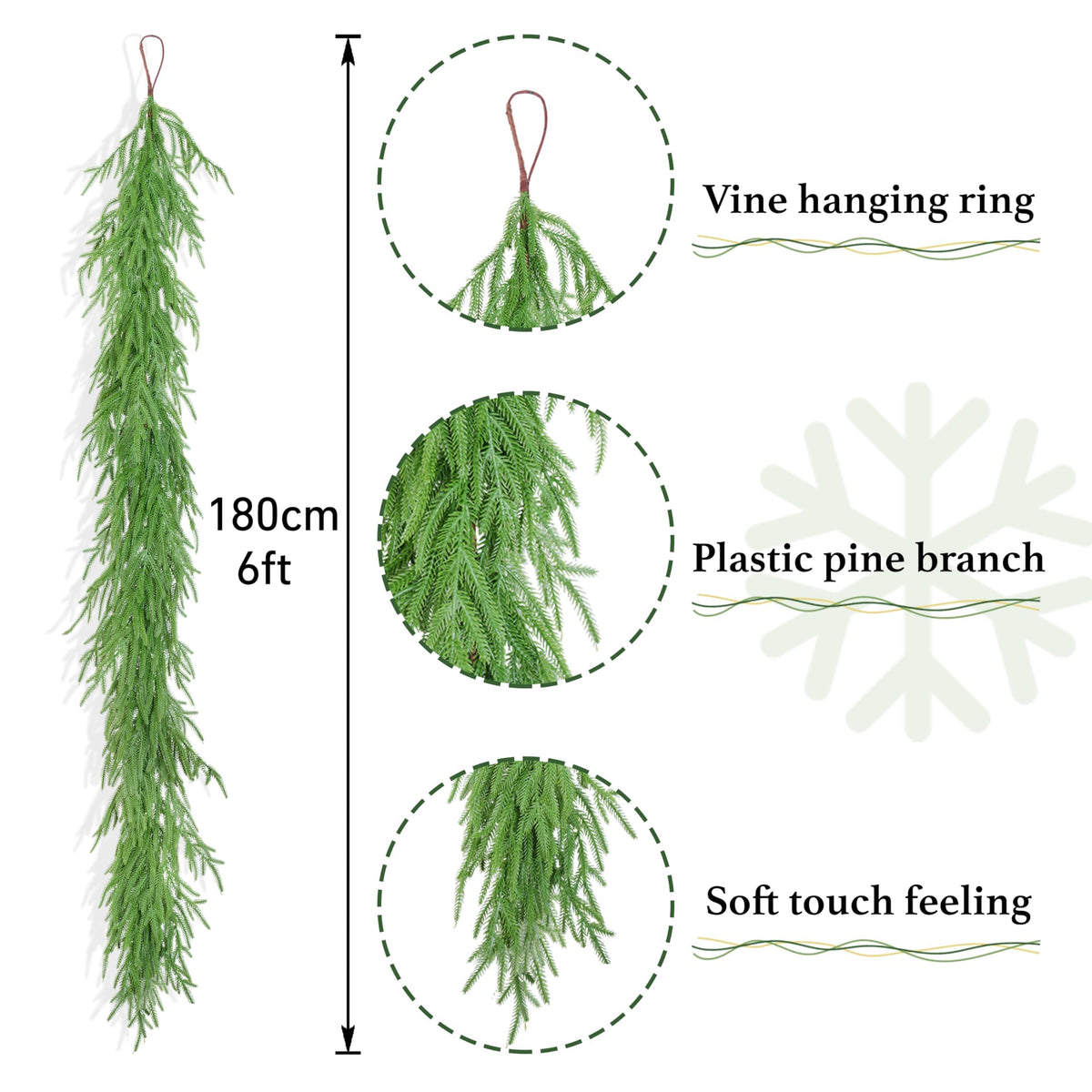 Norfolk Pine Garland - 6FT