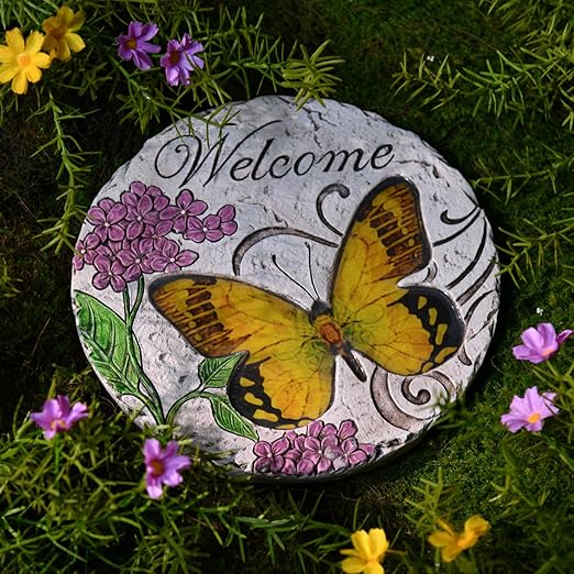 Resin Butterfly Garden Stepping Stone