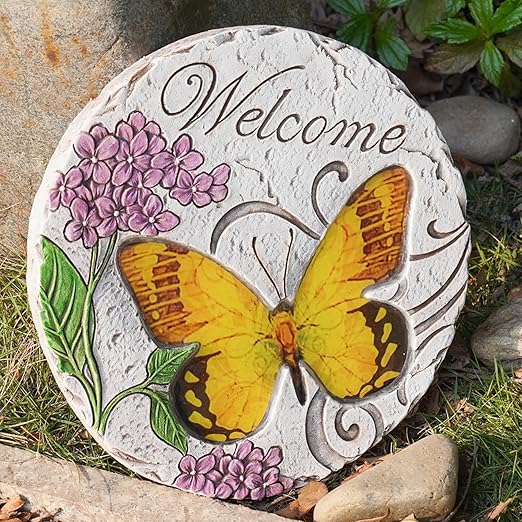 Resin Butterfly Garden Stepping Stone