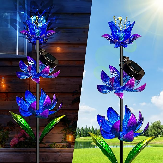 63 Inch Metal Wind Spinner with LED Lights