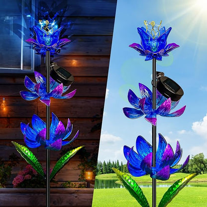 63 Inch Metal Wind Spinner with LED Lights