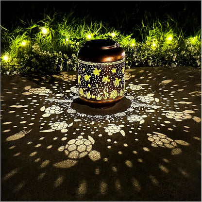 Sea Turtle Copper Solar Lantern
