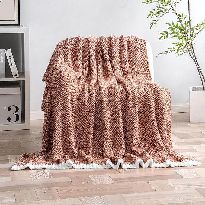 Fall Rust Super Soft Throw Blanket - 60 x 80 inch