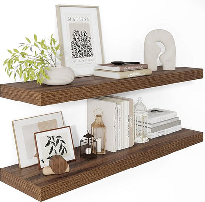 36" Floating Shelves in Walnut