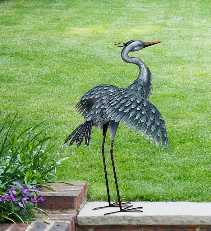 Rustic Metal Bird Sculpture