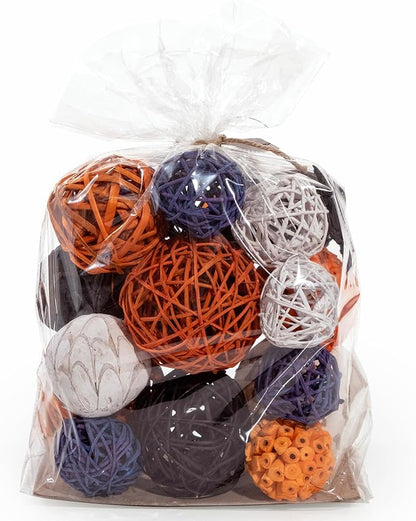 Decorative Halloween Vase Filler - Black/Purple/Orange