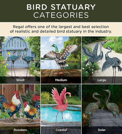 Rustic Bronze Outdoor Bird Statues