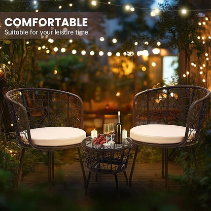 Kromax 3 Piece Bistro Set in Beige