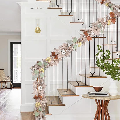 Muted Fall Maple Leaf Garland - 6Ft