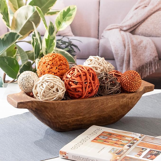 Large Decorative Vase Filler/Orbs - Burnt Orange